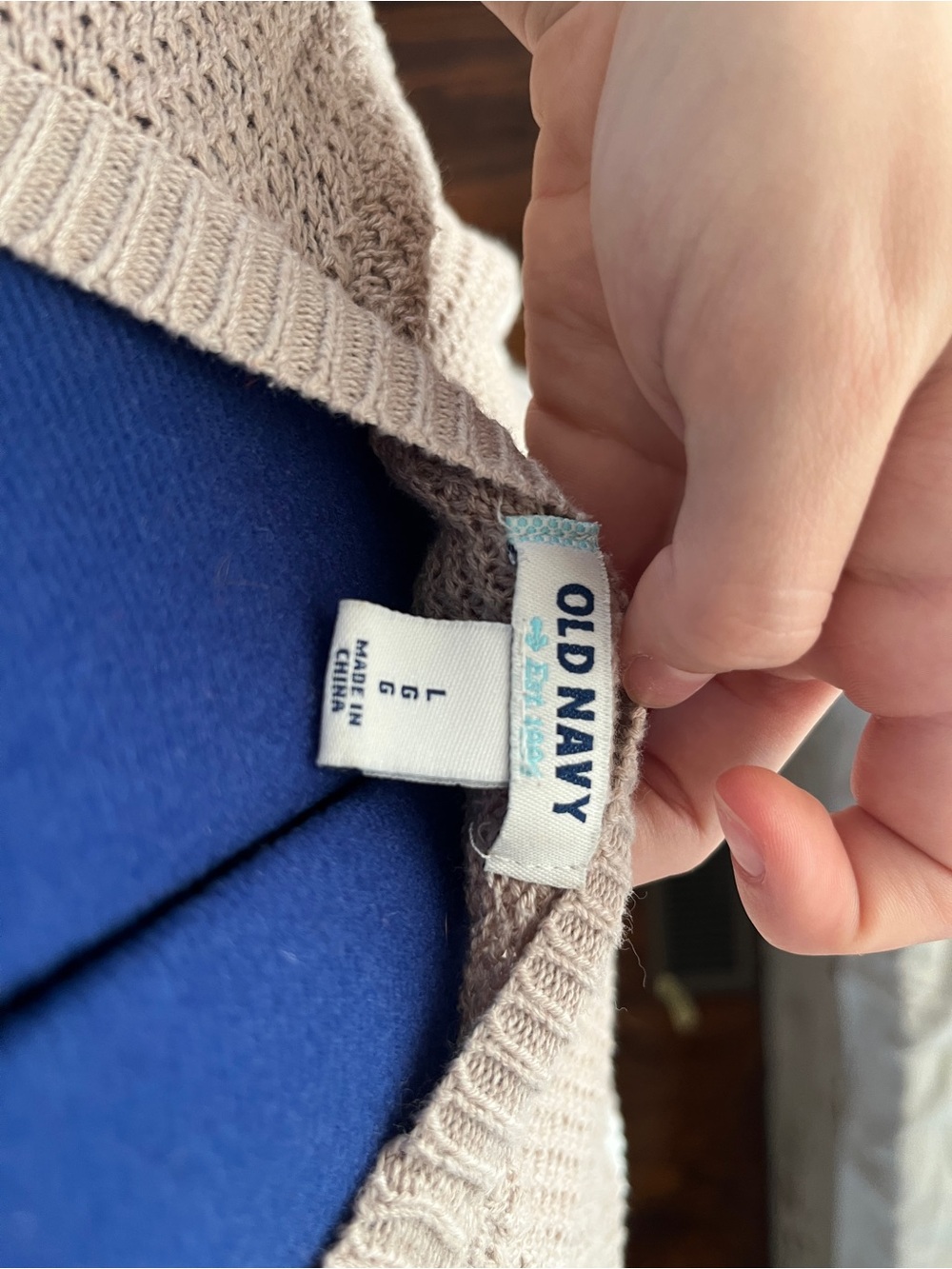 Old Navy Taupe Knit Pullover Sweater